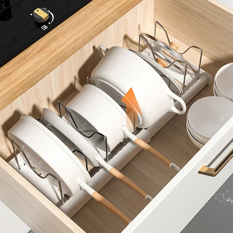 Organiseur de Poêles et Casseroles Extensible