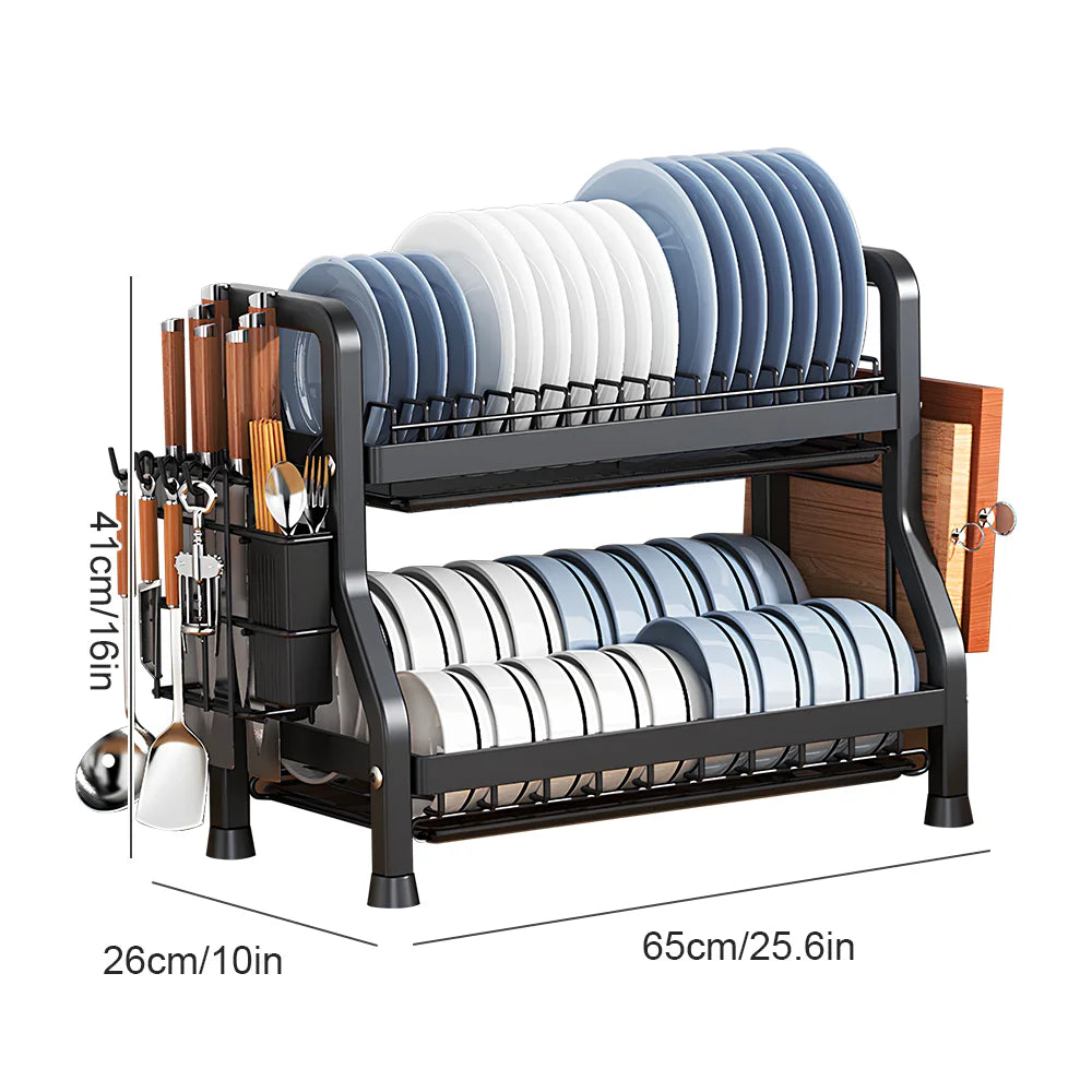Égouttoir à Vaisselle Grande Capacité (2 ou 3 Niveaux)