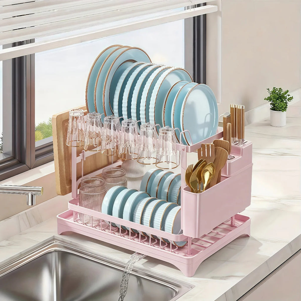 Égouttoir à Vaisselle 2 Niveaux Modulable