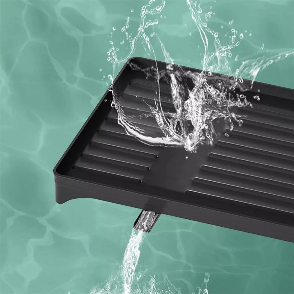 Égouttoir à Vaisselle Double Niveau avec Drainage Automatique