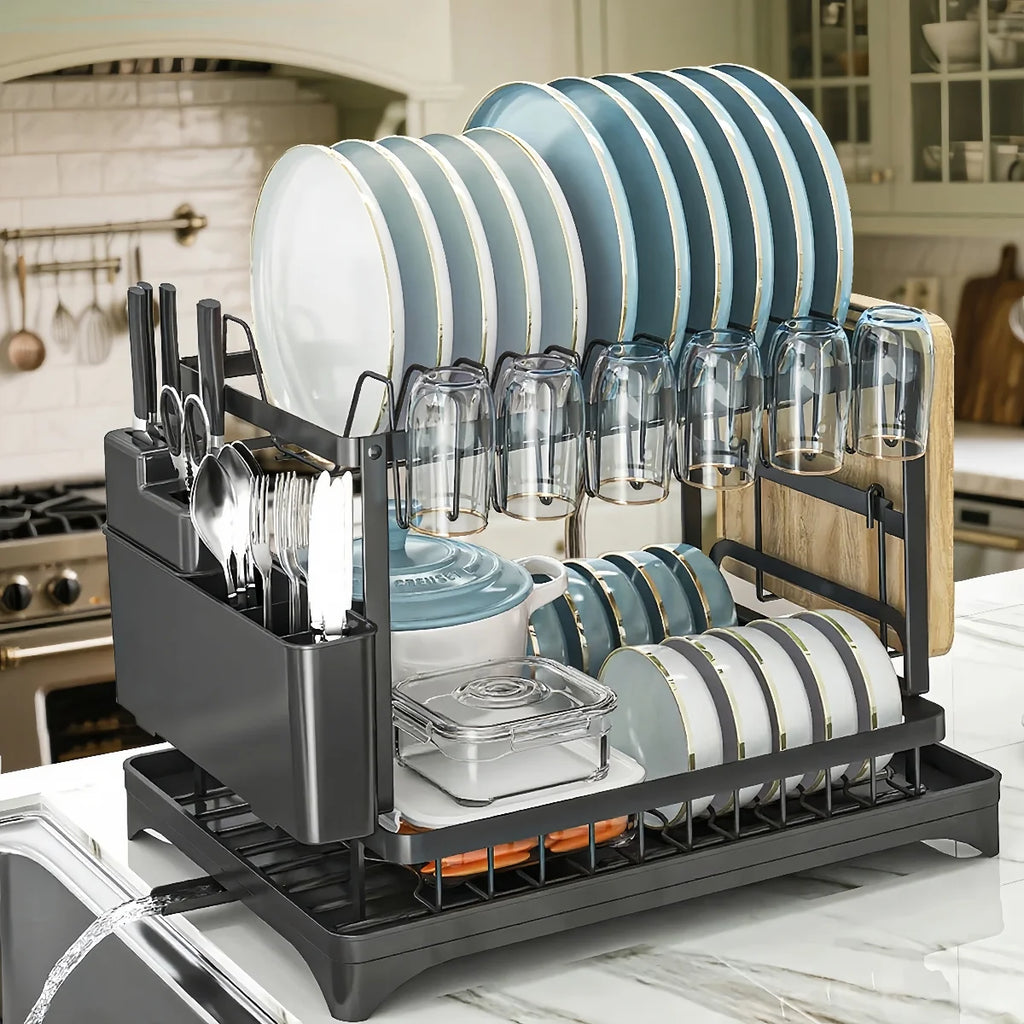 Égouttoir à Vaisselle 2 Niveaux Modulable